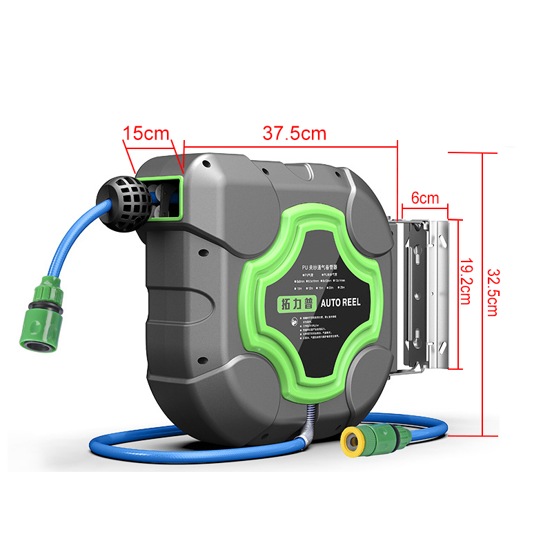 Smart Garden Sprinkler - Selang gulung otomatis, 10/15/20M Drum air,