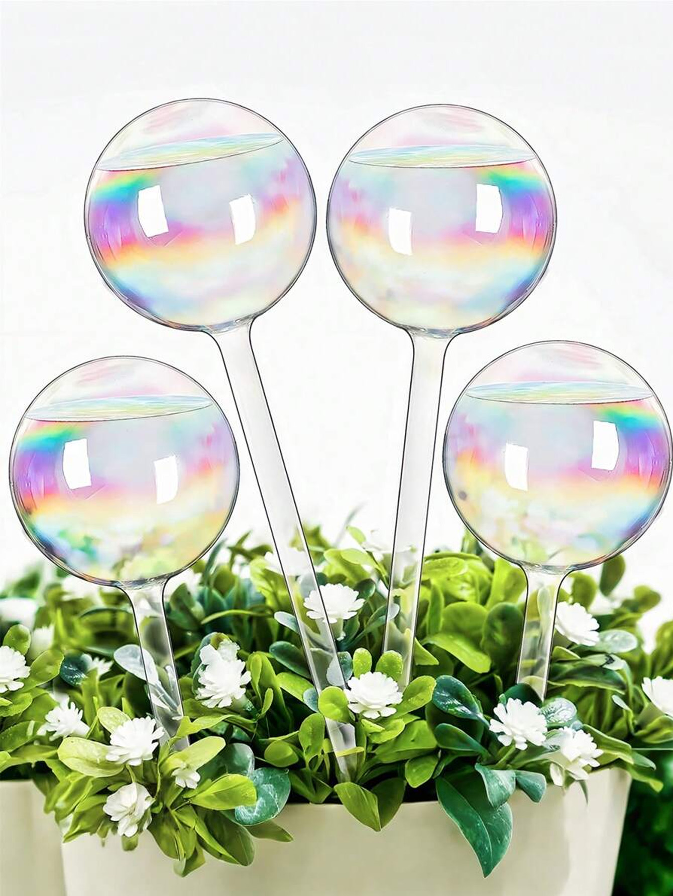Plant Watering Globe - 1/2/4pcs Sprinkler Penyiraman Otomatis Gradasi Pelangi,