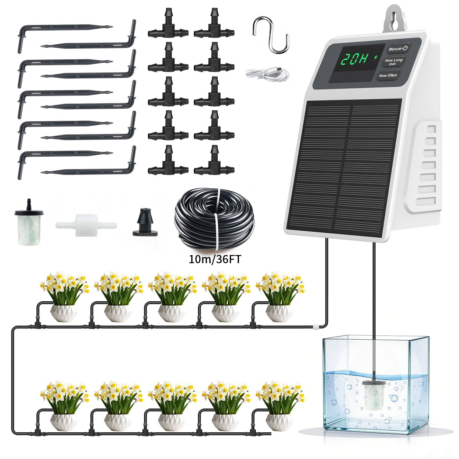 Smart Garden Sprinkler - Sistem Irigasi Tetes Tenaga Surya yang