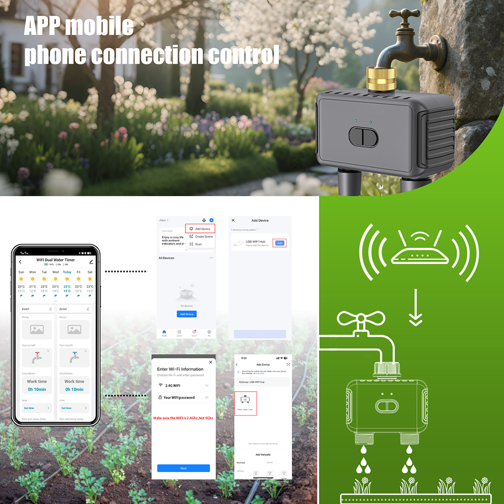 Timer Air Otomatis Wifi Selang - Smart Garden Sprinkler ulasan dan harga