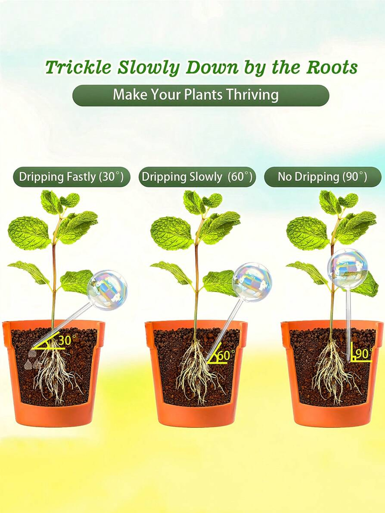 1/2/4pcs Sprinkler Penyiraman  - Plant Watering Globe ulasan dan harga