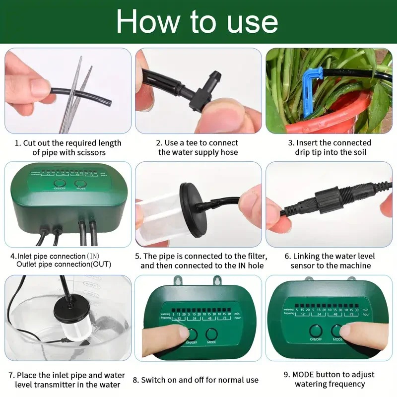 Kit irigasi cerdas tenaga sury - Smart Garden Accessories ulasan dan harga
