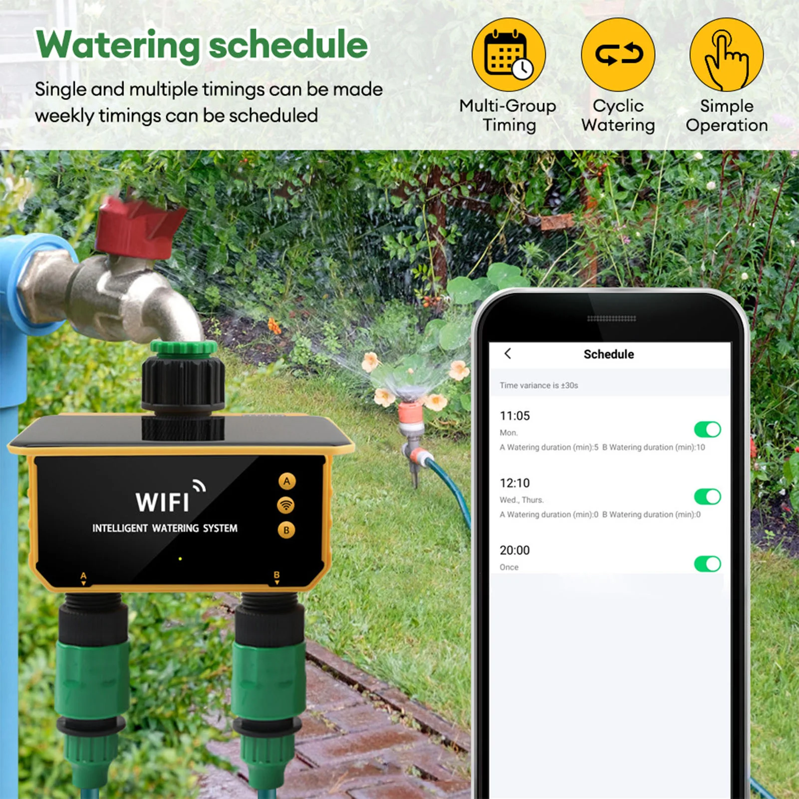 Timer Irigasi Cerdas WiFi Tena - Smart Garden Sprinkler ulasan dan harga